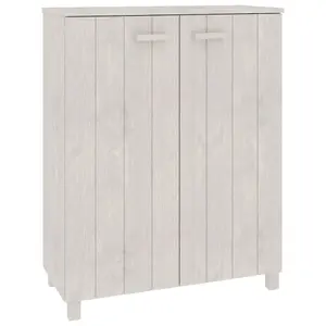 Berkfield Shoe Cabinet White 85x40x108 cm Solid Wood Pine