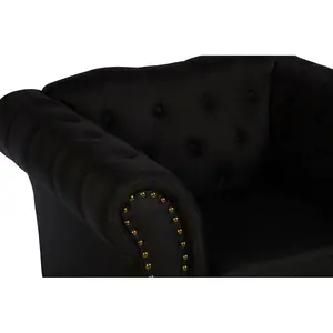 Interiors by Premier Black Chesterfield Chair, Backrest Lounge Chair, Easy to Maintain Accent chair for Living Room