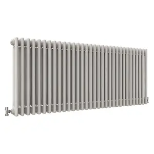 Horizontal White Triple Column Radiator (H) 600mm x (W) 1460mm, 9500 BTU.