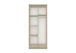 Warm Oak Sonoma Hinged Wardrobe H1930mm W800mm D500mm - Natural Elegance for Cosy Bedrooms