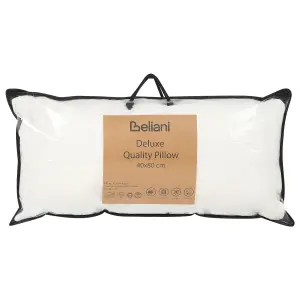 Set of 2 Pillows TRIGLAV Low 40 x 80 cm White