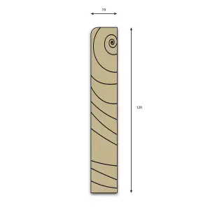 VITA Pine Softwood Skirting & Architrave 120mm x 19mm x 2400mm - Primed