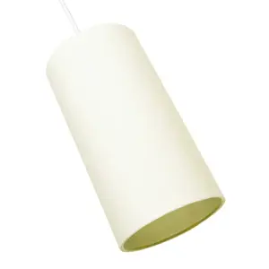 Contemporary and Stylish Soft Cream Linen Fabric Tall Cylindrical 25cm Lampshade