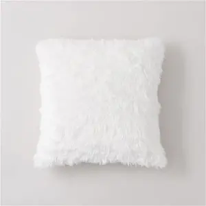 Dunelm Snowball White Cushion, Modern, Acrylic