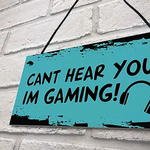 Red Ocean Funny Gaming Sign For Bedroom Gamer Gift For Son Christmas Birthday Gift Idea Gaming Plaque