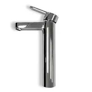 Chrome Tall Bathroom Sink Mono Mixer Tap With Lever Control