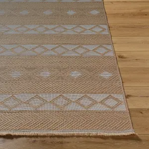 PARITA Machine Washable Jute Boho Area Rug 118 x 170 cm