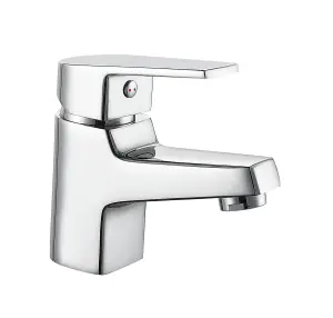 Bristan Niva Basin Mixer Clicker Waste Chrome Tap Bathroom Taps Deck Mount Brass