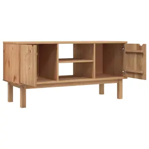 Berkfield TV Cabinet 113.5x43x57 cm Solid Wood Pine