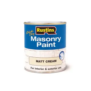 Rustins Masonry Paint - Cream 250ml