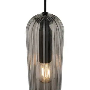 Nordlux Miella Indoor Dining Living Kitchen Hallway Pendant In Smoked (Diam) 10cm