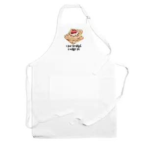 Purely Home Food Pun Novelty Kitchen Apron - Cooking/Baking Gift - Love Breakfast Waffle Lot