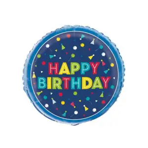 Unique Party Birthday Foil Balloon Blue (One Size)