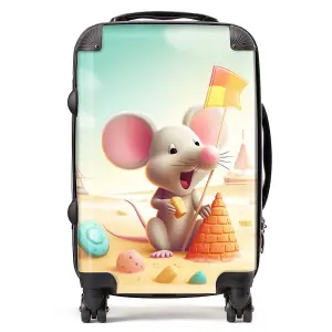 A Mouse On A Beach Holiday Suitcase - Cabin