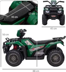 Tommy Toys Ride On Electric Quad Bike Green 12V