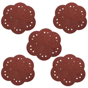 125mm 5" Hook And Loop Sanding Sander Abrasive DA Discs Mixed Grit 30pc