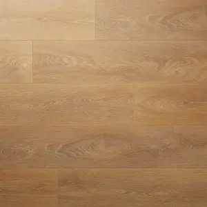 GoodHome Mossley Wood planks Gloss Natural oak effect Laminate Flooring Sample