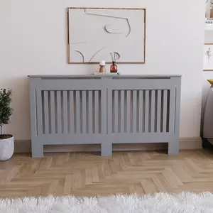 Vida Designs Chelsea Large Grey Radiator Cover