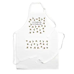 Purely Home Christmas Bees Apron - Kitchen Cooking & Baking Novelty Apron Gift/Present