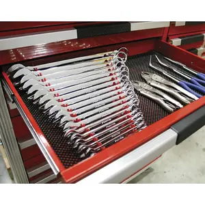 Magnetic Sharks Teeth Tool Rack for Spanners - 425mm 20 Capacity Drawer Organizer