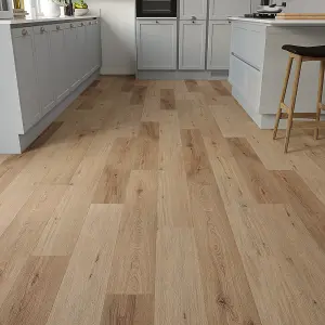 Luxury Flooring Mora Oak Brown Wood Effect Luxury Vinyl Click Flooring LVT - 2.19m2 