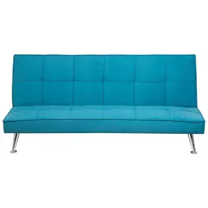 Beliani Modern Sofa Bed HASLE Sea Blue