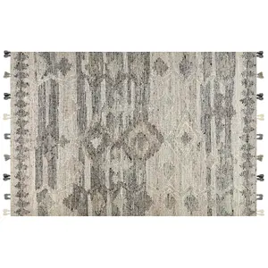 Wool Kilim Area Rug 200 x 300 cm Grey ARATASHEN