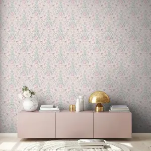 Galerie Maison Charme Cream Floral Bird Motif Wallpaper Roll