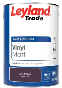 Leyland Trade Vinyl Matt Walls & Ceilings Emulsion Paint Love Potion (PPG1179-7) 5L