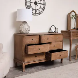 Melody Maison 7 Drawer Wooden Chest of Drawers - Ashwell Range