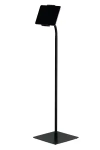 Durable TOUGH Locking Goose Neck Tablet Holder Floor Stand - Black