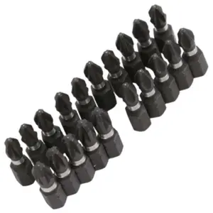 Neilsen 20pc Impact Bit Set Drill Driver Screwdriver Bits 25mm Pozi Drive