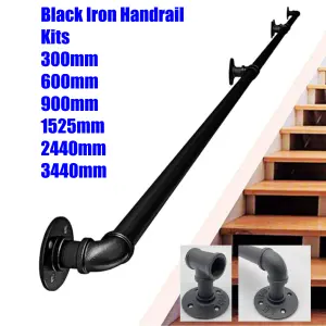 EAI - Handrail Kit Pipe Type Grabrail 25mm Tube - 600mm No Centre Support - Black