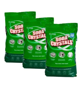 3x DP Soda Crystals Multi Purpose Cleaner Laundry Aid deodoriser 1kg