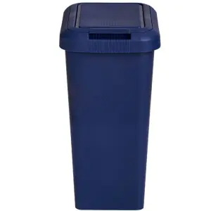 Kitchen Bin Touch and Lift Rectangle Swing Bin as a Kitchen Waste Rubbish Recycle Bin 45L - Navy Blue