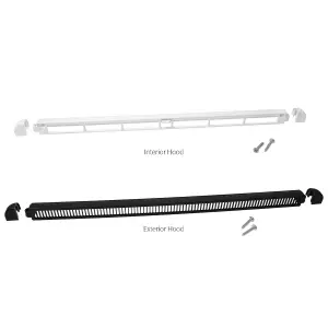 Simon Framevent Trickle Vent (3 Pack) - 3180EA (400mm), Black / White (Inside)