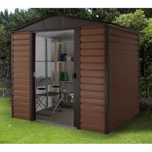 8 ft. W x 6 ft. D Metal Apex Garden Shed