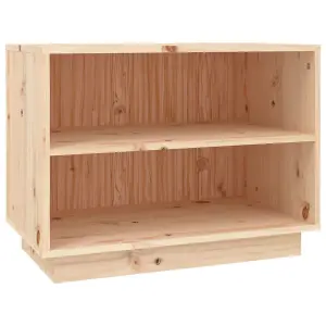 Berkfield Shoe Cabinet 60x34x45 cm Solid Wood Pine