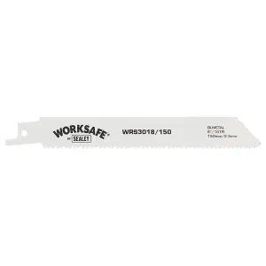 Reciprocating Saw Blade 150mm Length 10tpi Bi Metal Pack of 5 by Ufixt