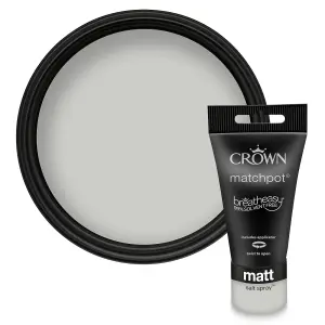 Crown Walls & Ceilings Matt Emulsion Paint Salt Spray - 40ml