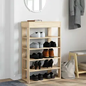 Berkfield Shoe Rack Sonoma Oak 60x30x98 cm Engineered Wood