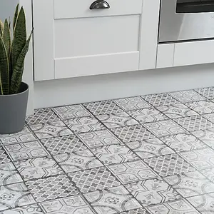 d-c-fix Moroccan Grey Self Adhesive Vinyl Floor Tiles Pack of 33 (3sqm)