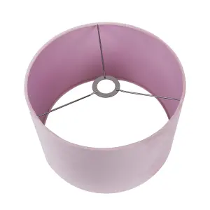 30cm Blush Velvet Cylinder Table Lampshade