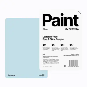 Hemway Chalk Paint Matt A5 Sample, Pastel Blue, Peel & Stick Swatch For Interior Walls Wood