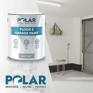 Polar Grey Garage Floor Paint - 5 Litres Hard Wearing - Tough & Durable