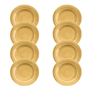 Purely Home Crackle Gold Melamine Side Plates - Set of 8