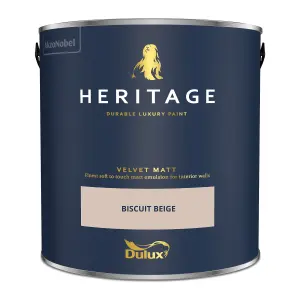 Dulux Trade Heritage Biscuit Beige Velvet matt Wall paint, 2.5L