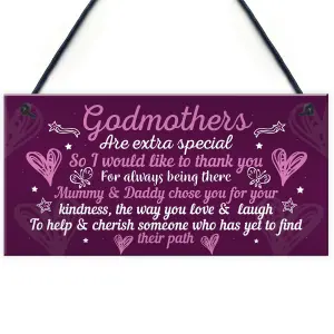 Red Ocean Godmother Gifts For Christmas Godparent Christening Friendship Thank You Gifts Keepsake Hanging Plaque