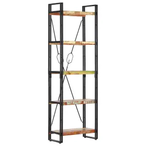 Berkfield 5-Tier Bookcase 60x30x180 cm Solid Reclaimed Wood