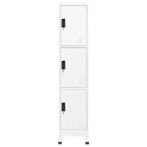 Berkfield Locker Cabinet White 38x45x180 cm Steel